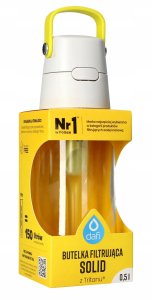 Dafi Butelka filtrująca SOLID 0,5 l cytrynowa z 2 filtrami węglowymi 2