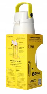 Dafi Butelka filtrująca SOLID 0,5 l cytrynowa z 2 filtrami węglowymi 3