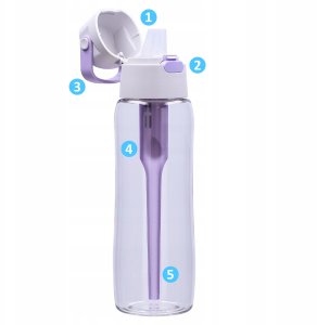 Dafi Butelka filtrująca SOLID 0,5 l digital lavender z filtrem 7