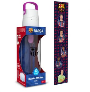 Butelka Dafi SOLID FC Barcelona 0,7l flamingowa 1