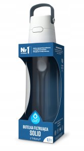 Butelka filtrująca Dafi SOLID 0,7 l jeansowa z 4 filtrami 6