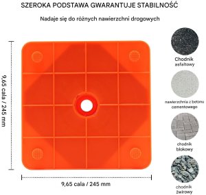 Składane Pachołki Drogowe 2 Sztuki 45 cm 4