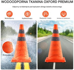 Składane Pachołki Drogowe 2 Sztuki 45 cm 5