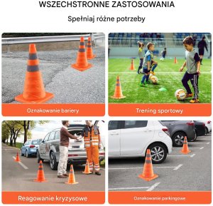 Składane Pachołki Drogowe 2 Sztuki 45 cm 6