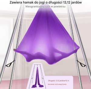 Stojak z Hamakiem Aerial Yoga Fioletowy 4