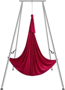Stojak z Hamakiem Aerial Yoga Czerwony 1