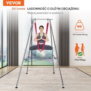 Stojak z Hamakiem Aerial Yoga Czerwony 2