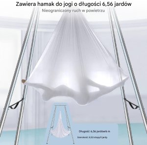Stojak z Hamakiem Aerial Yoga Biały 3
