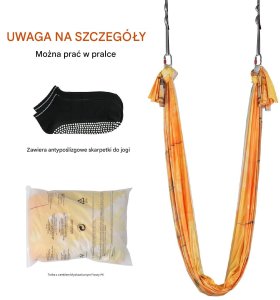 Zestaw Hamak do Aerial Yoga Złoty Gradient 5