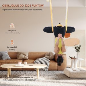 Zestaw Hamak do Aerial Yoga Złoty Gradient 6