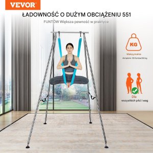 Stojak z Hamakiem Aerial Yoga Niebieski 7