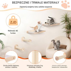 Wiszące Półki dla Kota Zestaw 3-częściowy 3