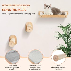 Wiszące Półki dla Kota Zestaw 3-częściowy 5