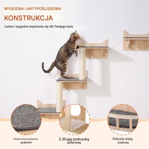 Wiszące Półki dla Kota Zestaw 5-częściowy 6