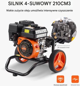 Gazowa Myjka Ciśnieniowa 3400 PSI 10 L/min 3