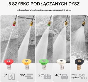 Myjka ciśnieniowa Vevor Gazowa Myjka Ciśnieniowa 4400 PSI 15 L/min 3