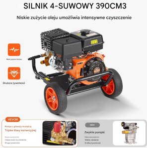 Myjka ciśnieniowa Vevor Gazowa Myjka Ciśnieniowa 4400 PSI 15 L/min 6