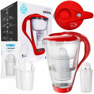 Szklany dzbanek filtrujący Dafi CRYSTAL czerwony 13