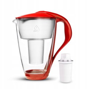 Szklany dzbanek filtrujący Dafi CRYSTAL czerwony 14