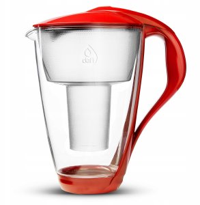 Szklany dzbanek filtrujący Dafi CRYSTAL czerwony 10