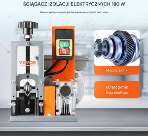 Vevor Automatyczna Maszyna do Zdejmowania Izolacji 180 W 7