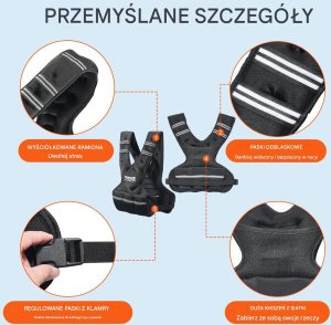 Regulowana kamizelka obciążeniowa 5-14,5 kg 5