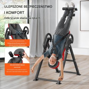 Ławka do ćwiczeń inwersyjnych składana do treningu siłowego i rozciągania 3