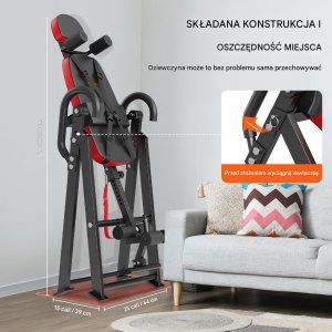 Ławka do ćwiczeń inwersyjnych składana do treningu siłowego i rozciągania 4