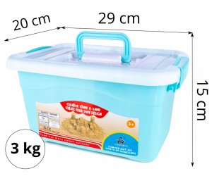 Piasek kinetyczny z foremkami 3 kg zielony 2