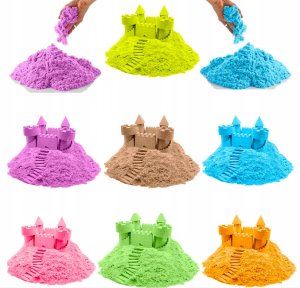 Piasek kinetyczny z foremkami 3 kg zielony 8