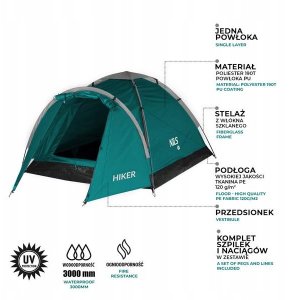 NC6010 ZIELONY NAMIOT KEMPINGOWY HIKER NILS CAMP 12