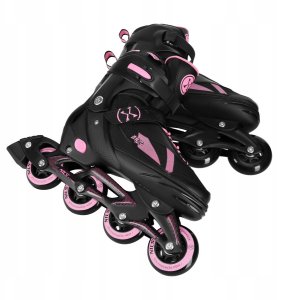 Rolki Nils Extreme NH382 rekreacyjne regulowane czarno-różowe r. 28-31 5