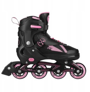 Rolki Nils Extreme NH382 rekreacyjne regulowane czarno-różowe r. 28-31 8