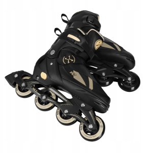 Rolki Nils Extreme NH382 rekreacyjne regulowane czarno-beżowe r. 32-35 5