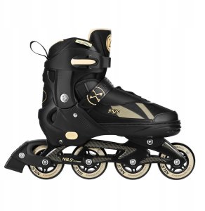 Rolki Nils Extreme NH382 rekreacyjne regulowane czarno-beżowe r. 32-35 8