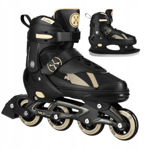 Rolki Nils Extreme NH382 rekreacyjne regulowane czarno-beżowe r. 40-43 2