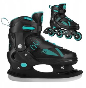 Rolki Nils Extreme NH382 rekreacyjne regulowane czarno-niebieskie r. 32-35 2