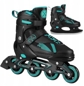 Rolki Nils Extreme NH382 rekreacyjne regulowane czarno-niebieskie r. 32-35 3