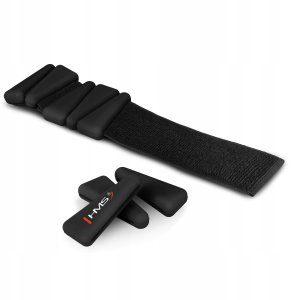 SNK01 BLACK SILIKONOWE OBCIĄŻNIKI DO ĆWICZEŃ NA KOSTKI I NADGARSTKI HMS 3