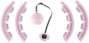 ZESTAW HULA HOP HHW09 PINK Z PIŁKĄ GRAWITACYJNĄ I LICZNIKIEM HMS + PAS BR163 BLACK 24