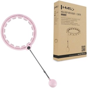 ZESTAW HULA HOP HHW09 PINK Z PIŁKĄ GRAWITACYJNĄ I LICZNIKIEM HMS + PAS BR163 BLACK 27