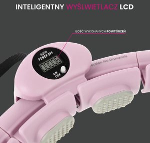 ZESTAW HULA HOP HHW09 PINK Z PIŁKĄ GRAWITACYJNĄ I LICZNIKIEM HMS + PAS BR163 BLACK 5