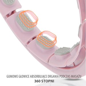 ZESTAW HULA HOP HHW09 PINK Z PIŁKĄ GRAWITACYJNĄ I LICZNIKIEM HMS + PAS BR163 BLACK 8