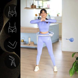 HMS ZESTAW HULA HOP MAGNETYCZNY BLUE HHM15 Z LICZNIKIEM HMS + PAS BR163 BLACK PLUS SIZE 11