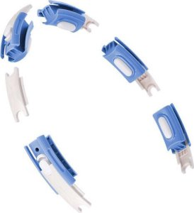 HMS ZESTAW HULA HOP MAGNETYCZNY BLUE HHM15 Z LICZNIKIEM HMS + PAS BR163 BLACK PLUS SIZE 15