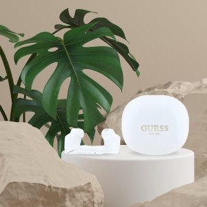 Słuchawki TWS Guess Flat Classic Logo    Electroplated biały 9