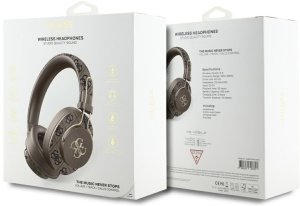 Słuchawki nauszne Guess Bluetooth ENC    Metal 4G Logo brązowy 5