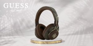 Słuchawki nauszne Guess Bluetooth ENC    Metal 4G Logo brązowy 6
