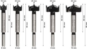 Hinge cutting bit EXPERT Lam Wood Set 2