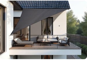 Żagiel przeciwsłoneczny trójkątny 7m2 Plonos PL-886 szary 6